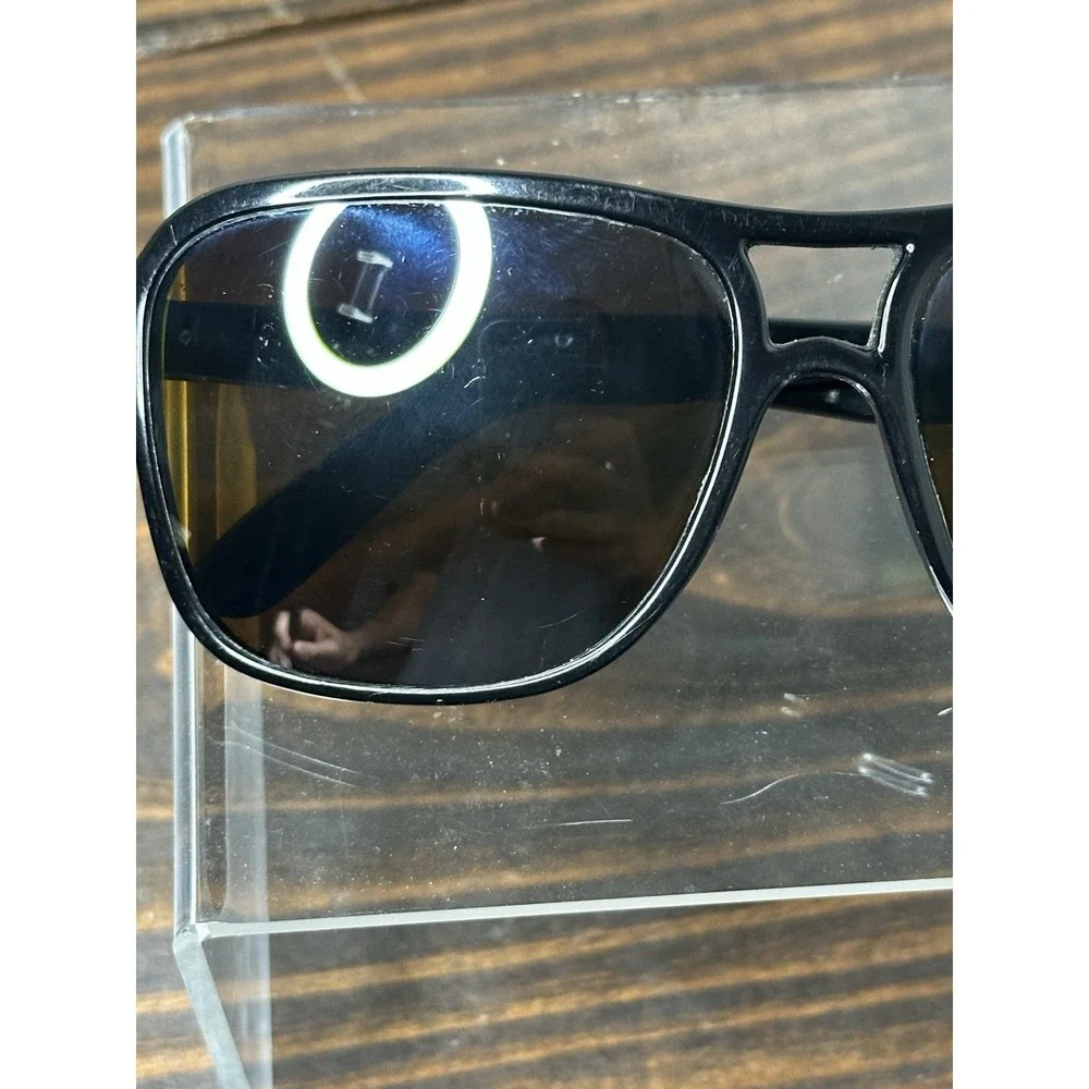 Vintage Suncloud France Nylon Black Sunglasses SC9 Gradient Aviator Lenses